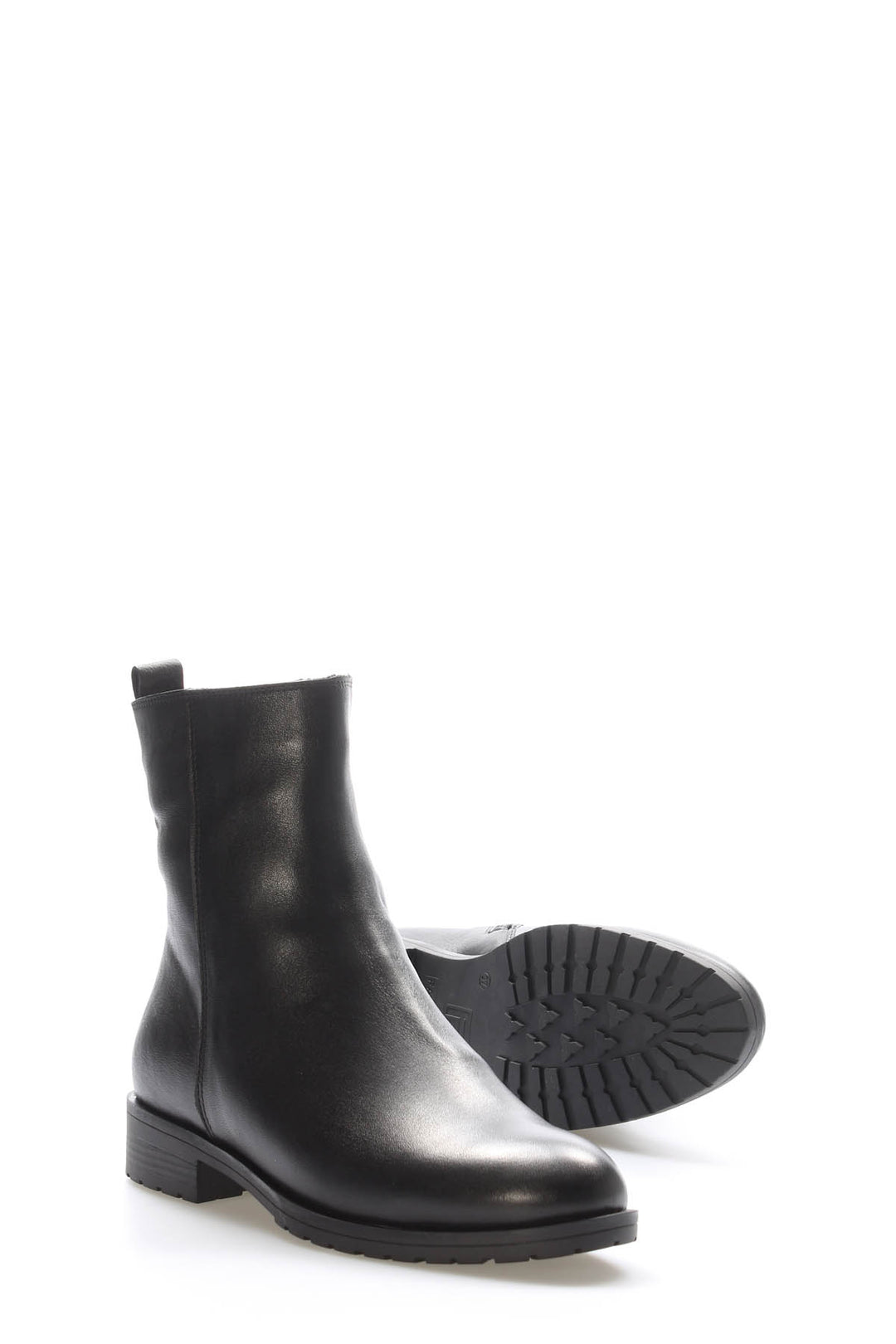FST Genuine Leather Fur-Lined Women's Thick Sole Boot 257KZA630 Black - Berkeley