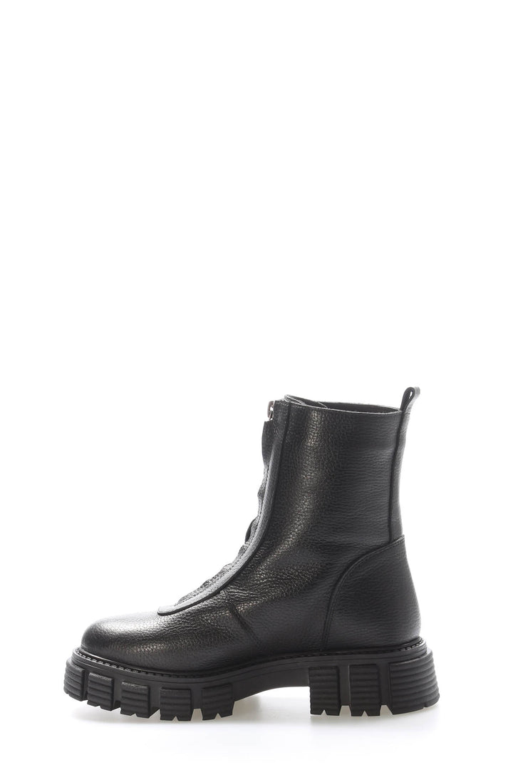 FST Genuine Leather Fur-Lined Women's Classic Boot 710KZA6006 Black Floter - Ciudad Apodaca