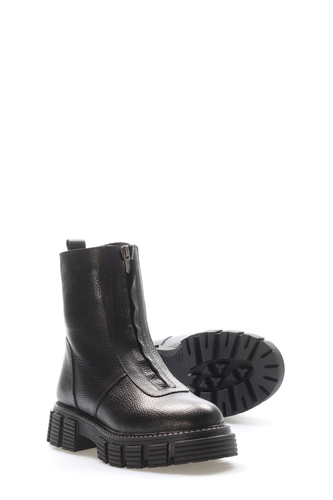 FST Genuine Leather Fur-Lined Women's Classic Boot 710KZA6006 Black Floter - Ciudad Apodaca