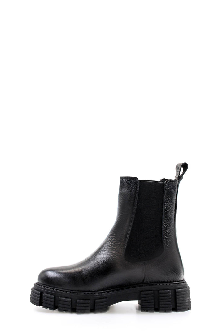 FST Genuine Leather Fur-Lined Women's Classic Boot 710KZA6007 Black Floter - Badajoz