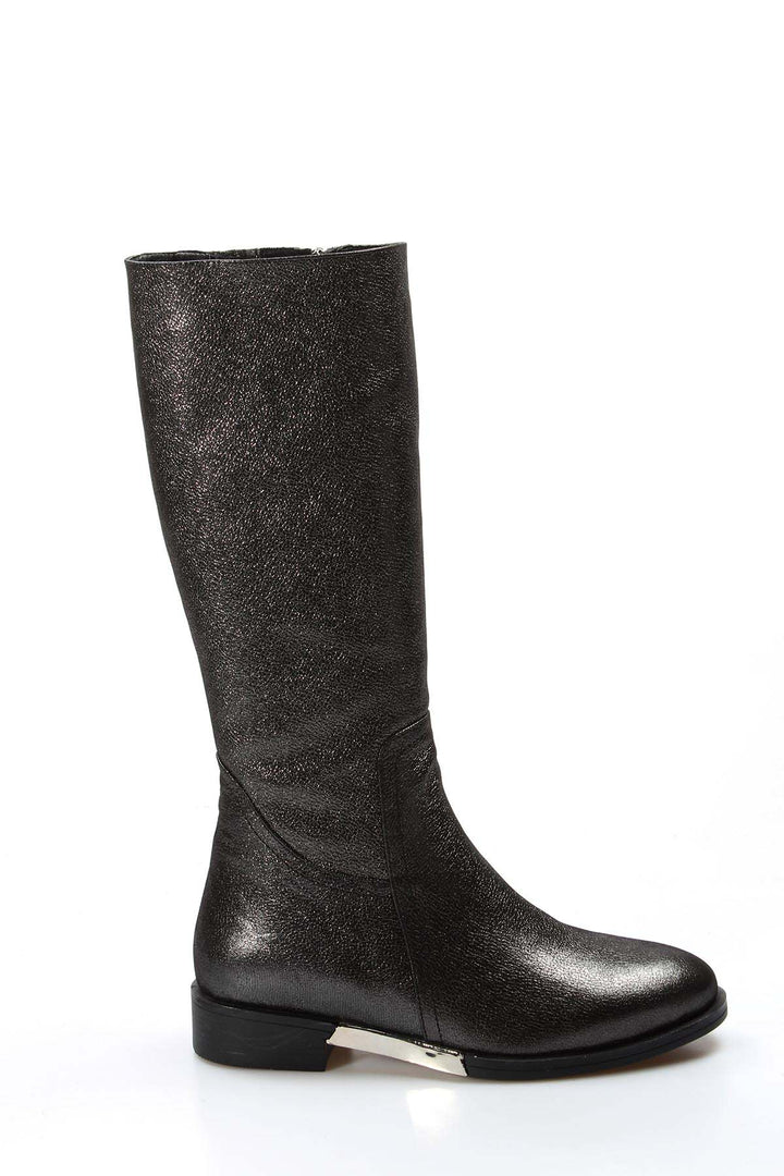 حذاء FST نسائي كلاسيكي مبطن بالفرو من الجلد الطبيعي 064KZA1001 Steel Satin - Leesburg