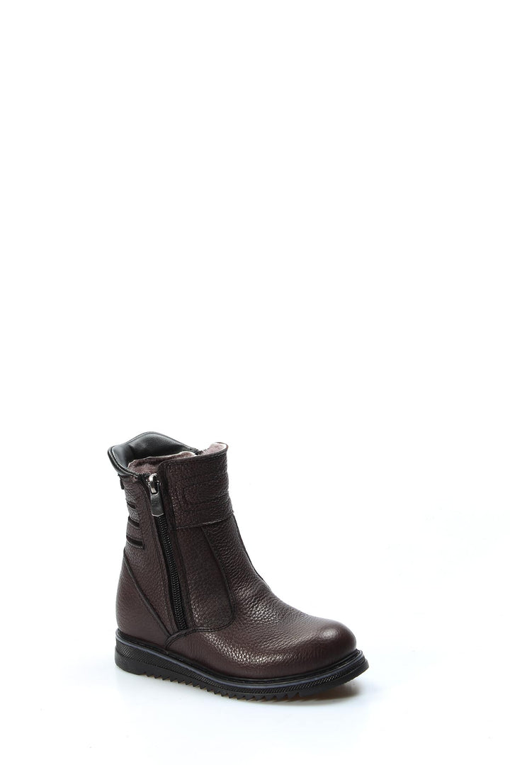 FST Genuine Leather Fur-lined Unisex Kids Classic Boot 770KGA202 Brown - Jesús María