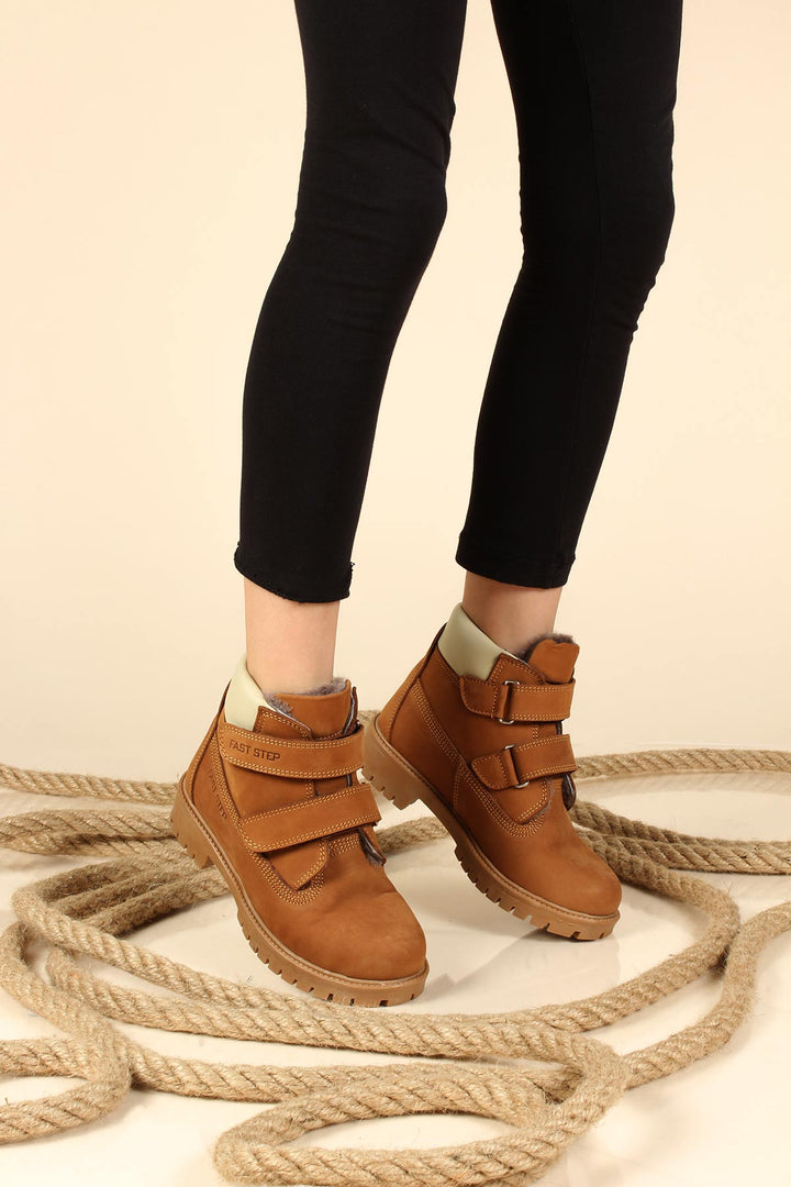 FST Genuine Leather Fur-lined Unisex Children's Worker Boot 006KFA1001 Tab Nubuck - Sint-Truiden