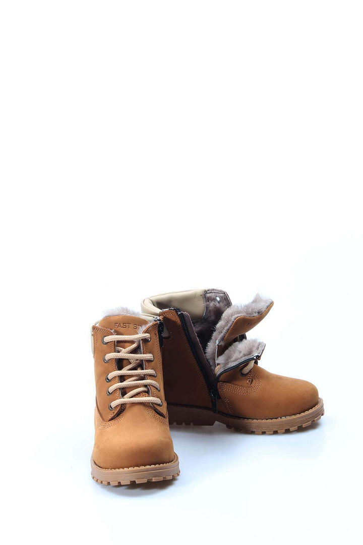 حذاء FST للأطفال من الجنسين مبطن بالفرو من الجلد الطبيعي 006KFA1002 Tab Nubuck - Hilo