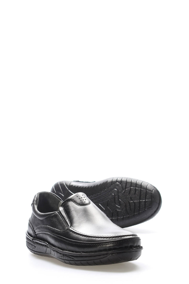 FST Genuine Leather Orthopedic Men's Casual Shoes 662MA03POL Black - Nettetal
