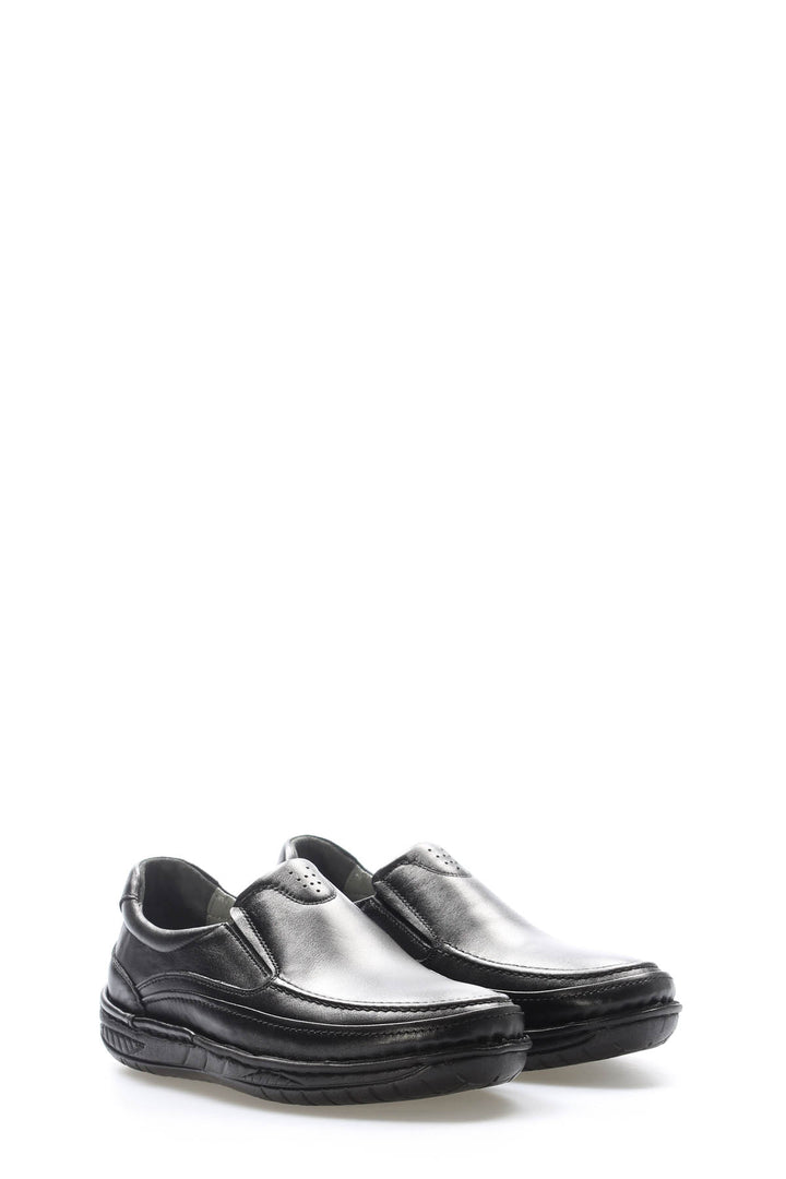 FST Genuine Leather Orthopedic Men's Casual Shoes 662MA03POL Black - Nettetal