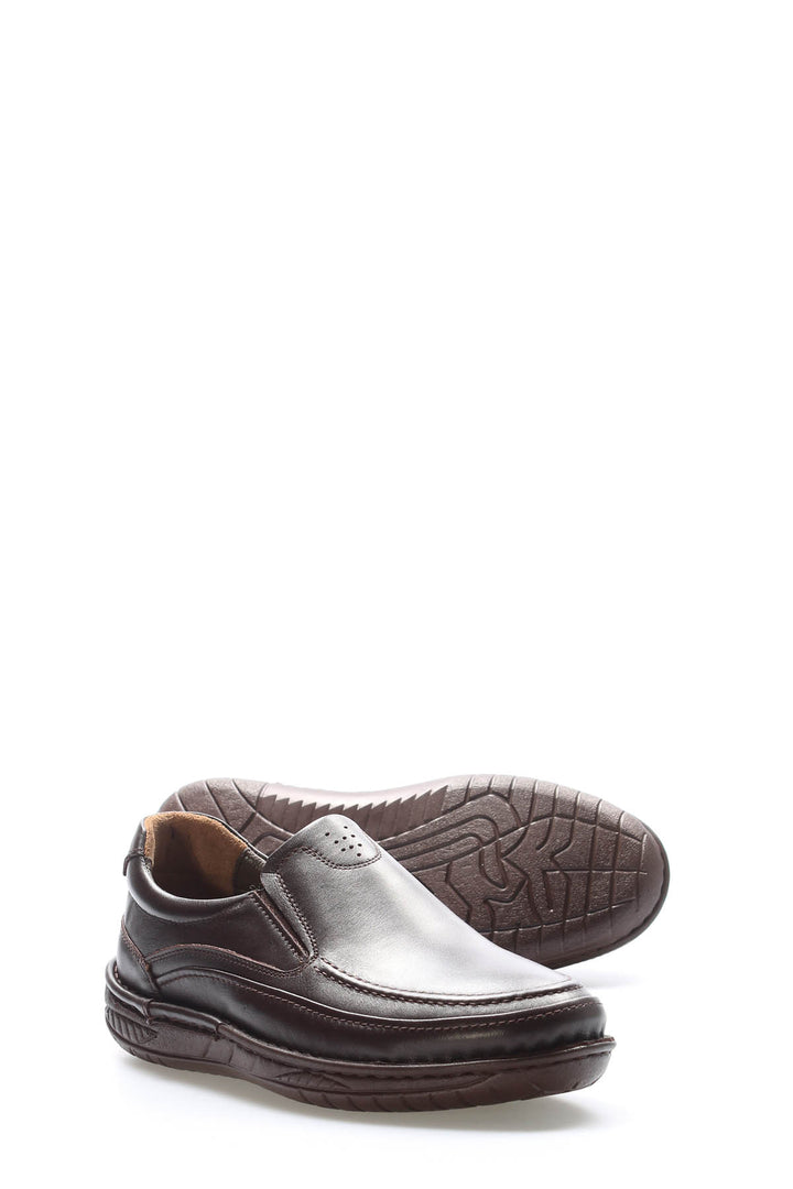 FST Genuine Leather Orthopedic Men's Casual Shoes 662MA03POL Brown - Menomonee Falls