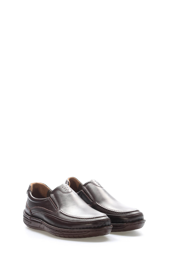 FST Genuine Leather Orthopedic Men's Casual Shoes 662MA03POL Brown - Menomonee Falls