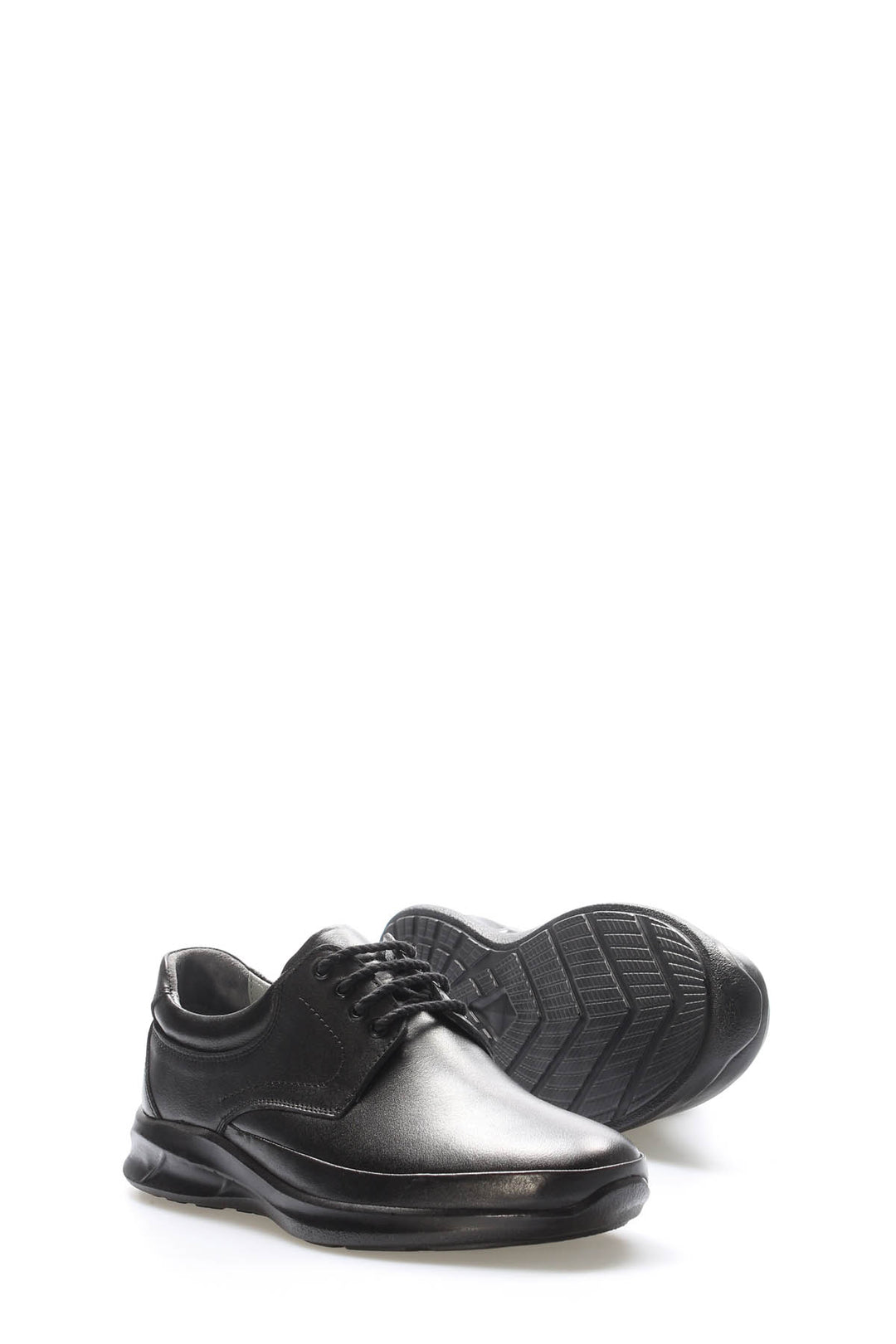 FST Genuine Leather Orthopedic Men's Casual Shoes 662MAECCO1POL Black - Ayr