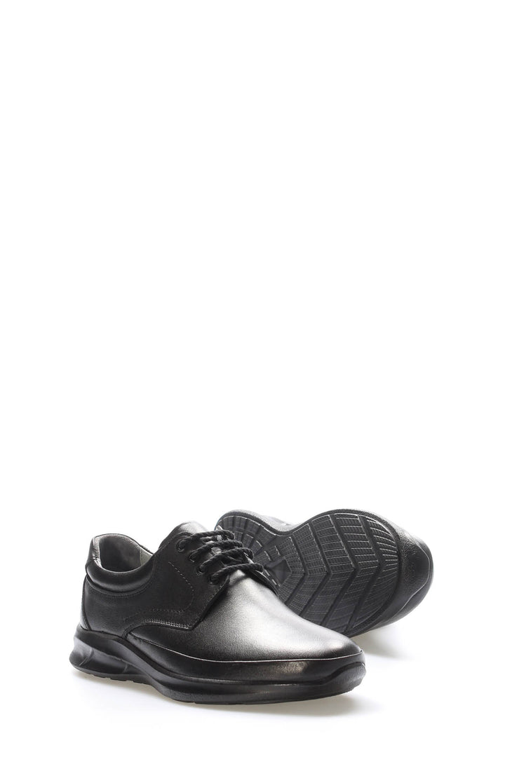 FST Genuine Leather Orthopedic Men's Casual Shoes 662MAECCO1POL Black - Ayr