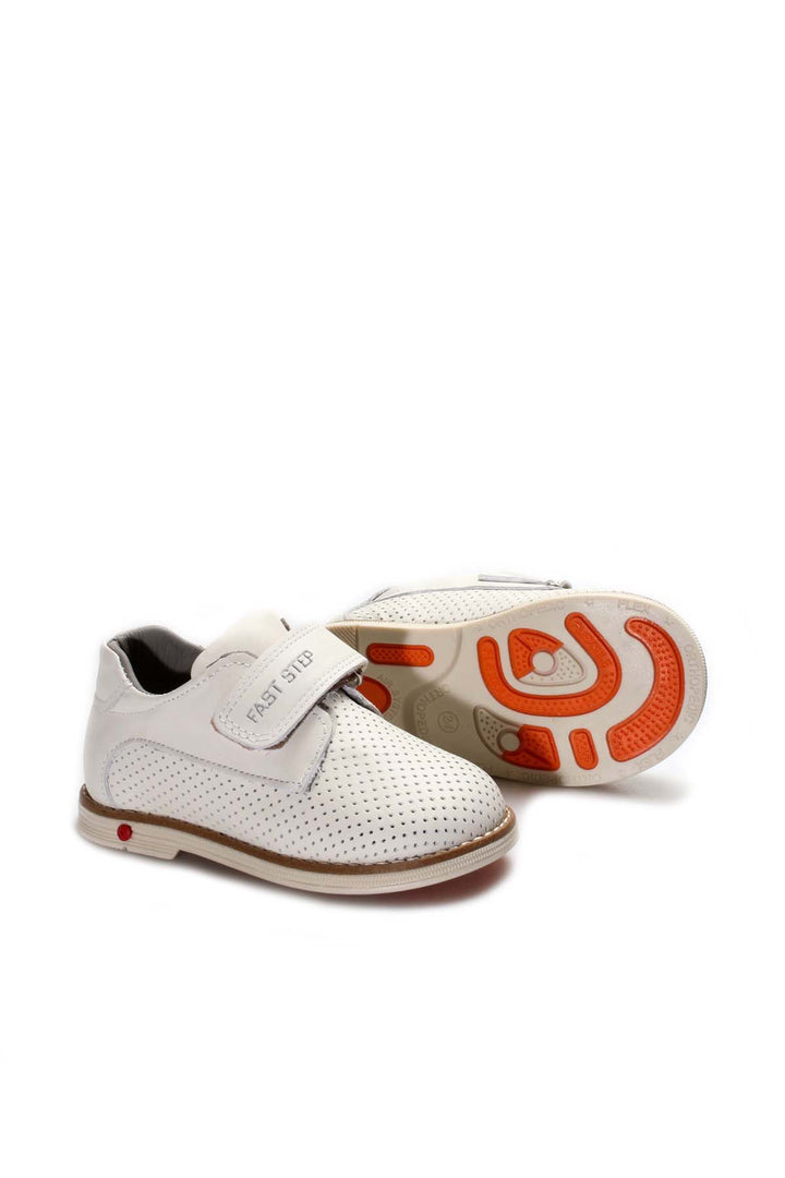 FST Genuine Leather Unisex Kids Casual Shoes 006BA23 Beige - Casalecchio di Reno
