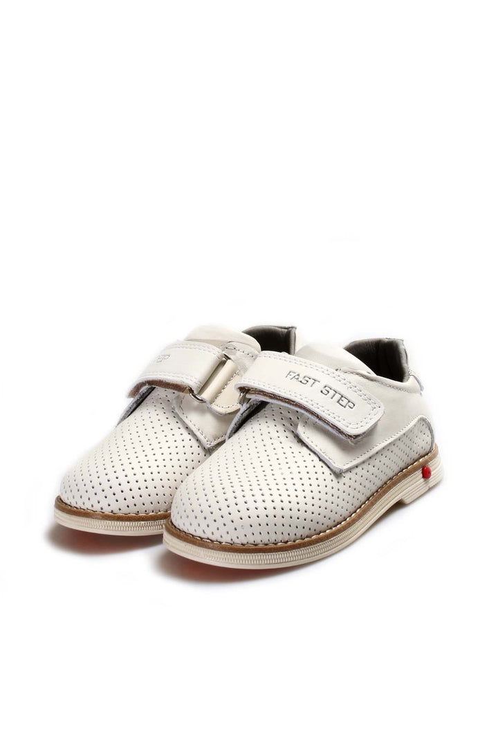 FST Genuine Leather Unisex Kids Casual Shoes 006BA23 Beige - Casalecchio di Reno