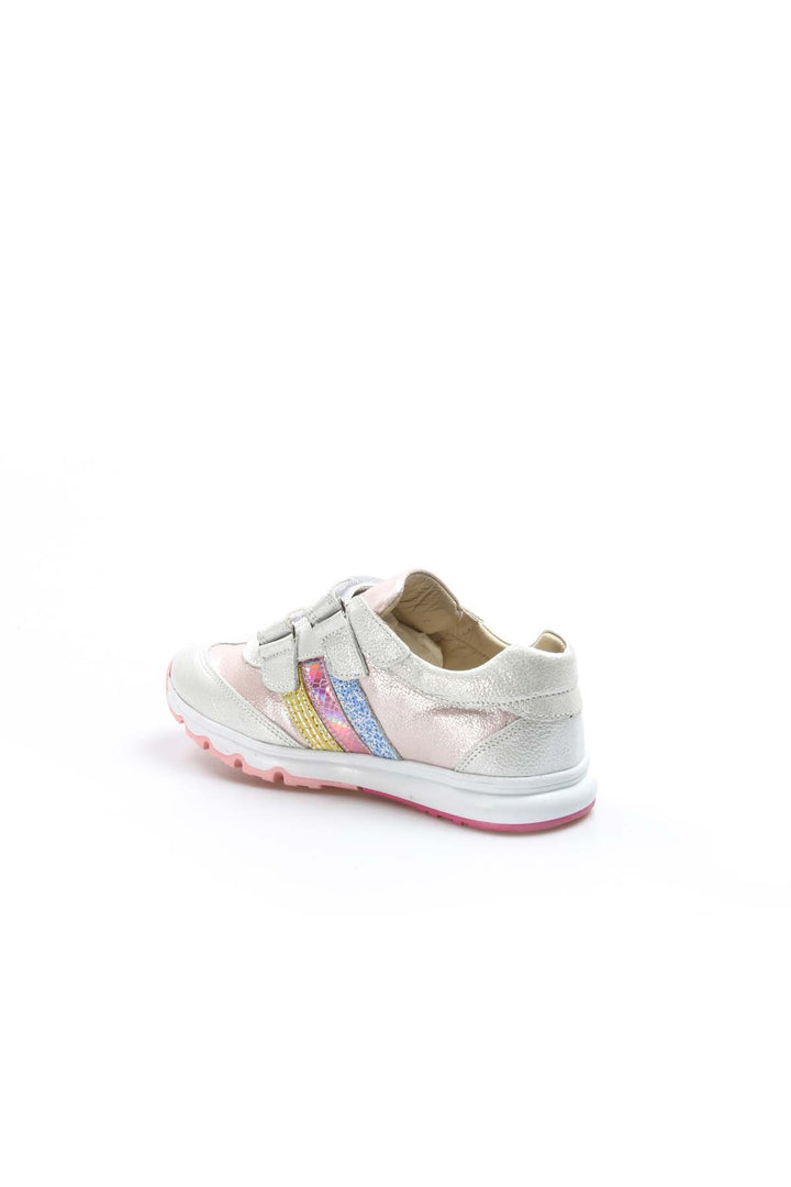 FST Genuine Leather Unisex Kids Casual Shoes 006FA800 Silver Pink - Korschenbroich