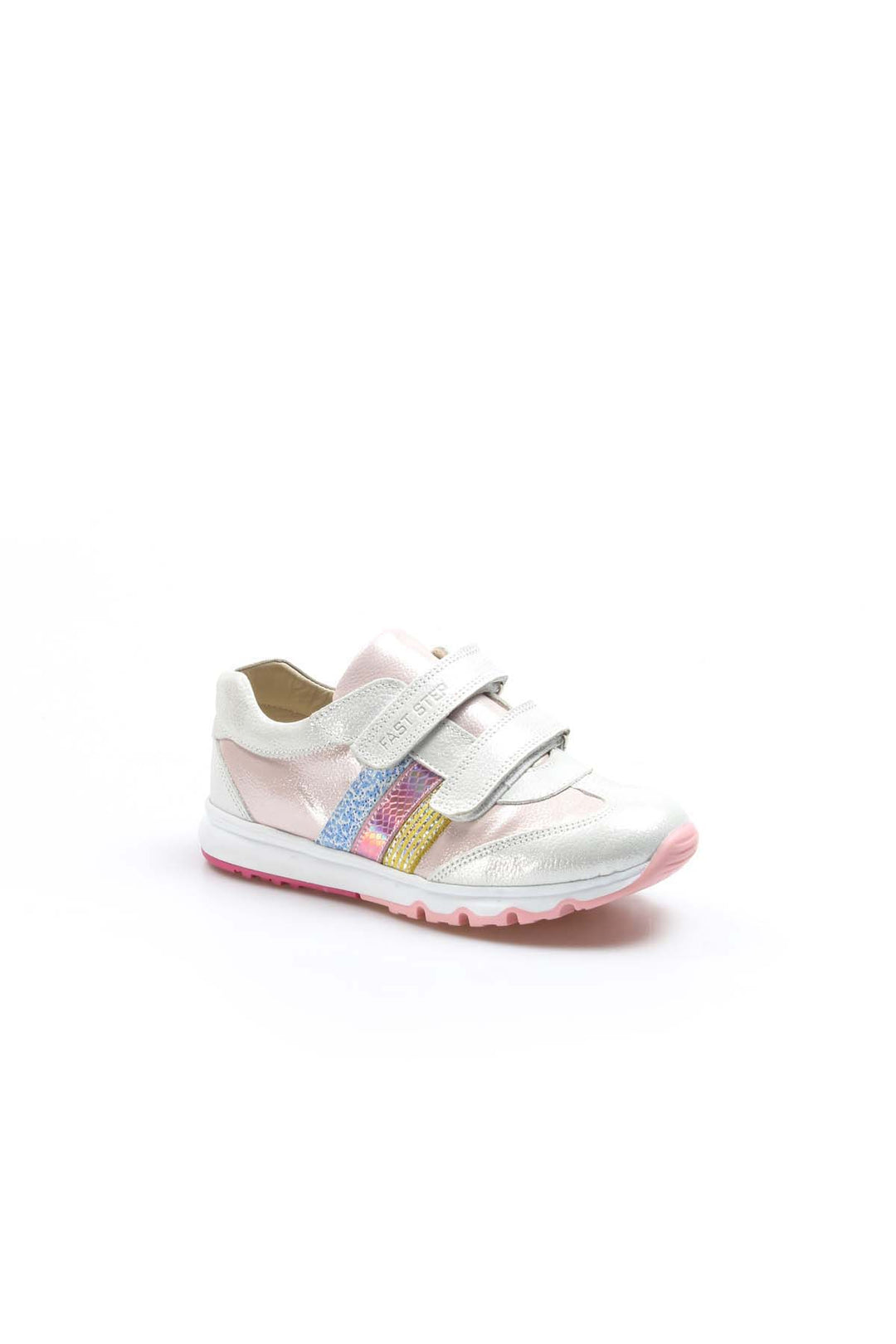 FST Genuine Leather Unisex Kids Casual Shoes 006FA800 Silver Pink - Korschenbroich