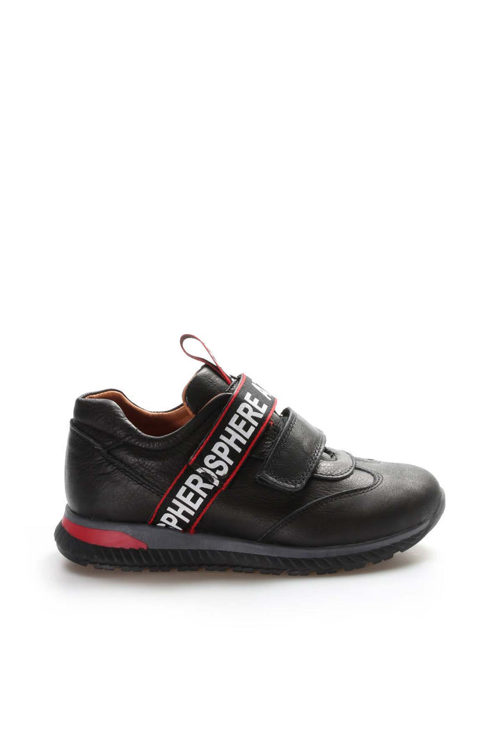 FST Genuine Leather Unisex Kids Casual Shoes 006XA1020 Black Red - Évosmos