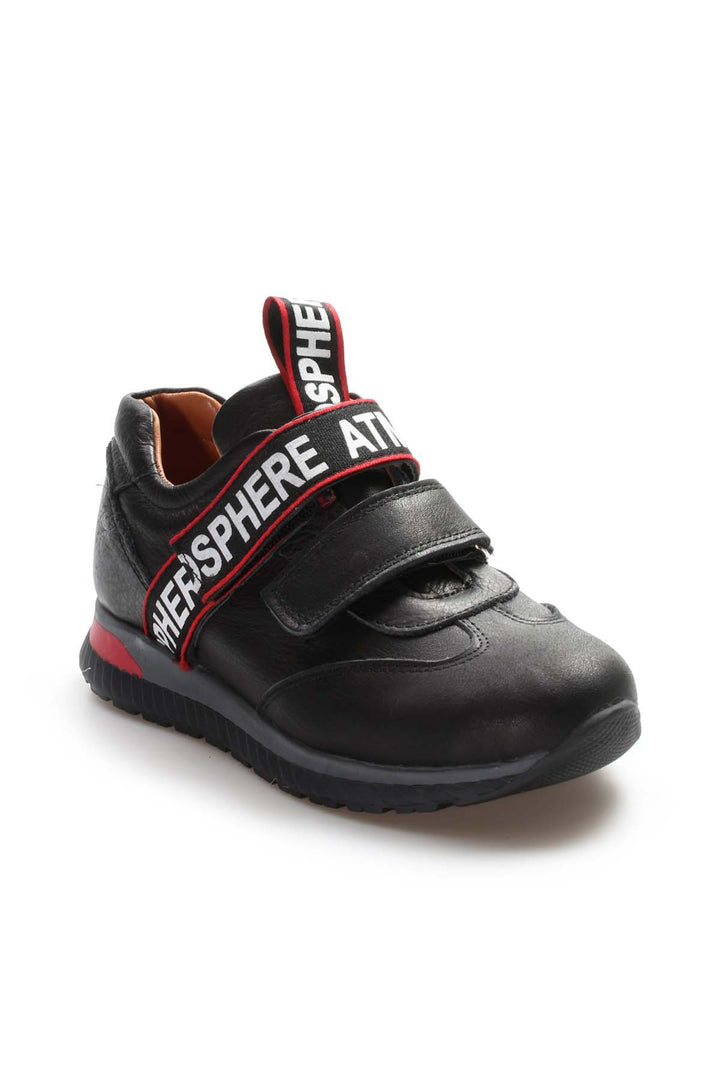 FST Genuine Leather Unisex Kids Casual Shoes 006XA1020 Black Red - Évosmos
