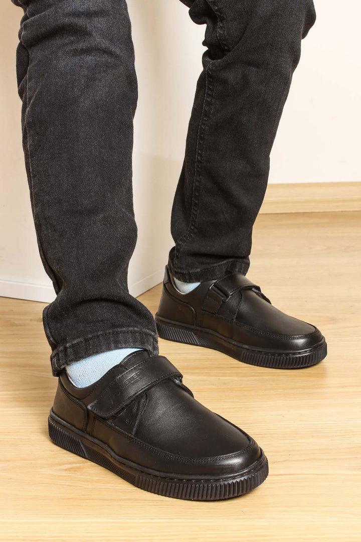 FST Genuine Leather Unisex Kids Casual Shoes 770FA917 Black - Morden