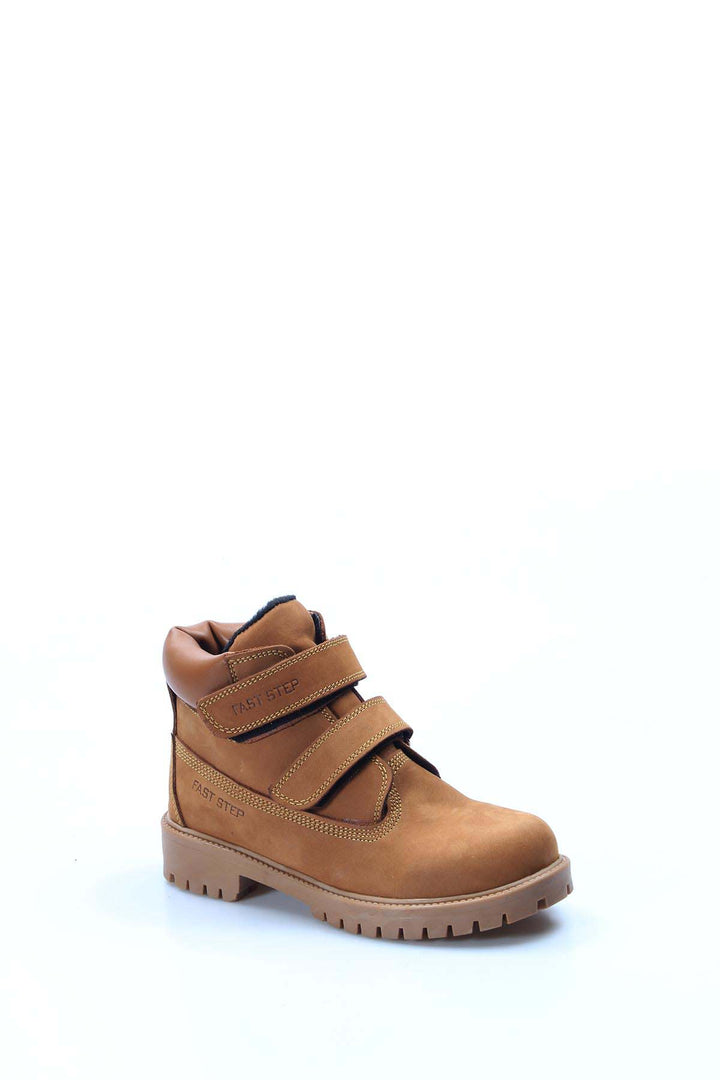 FST Genuine Leather Unisex Children's Worker Boots 006SFA1001 Brown - Oranienburg