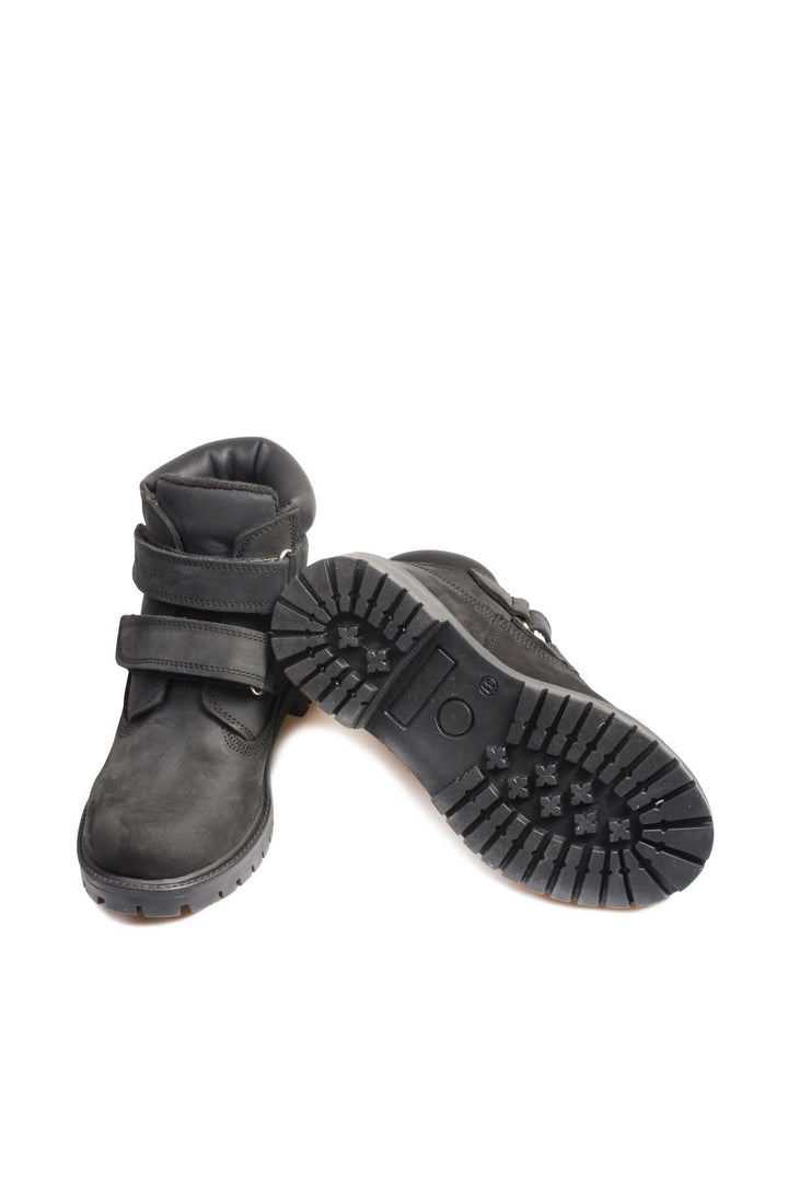 FST Genuine Leather Unisex Kids Worker Boots 006SPA1001 Black Nubuck - Killeen
