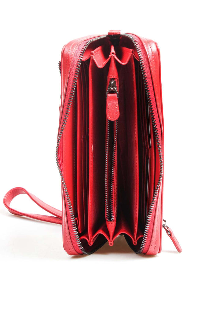 FST Genuine Leather Unisex Handbag 779CA4274 Red - La Courneuve