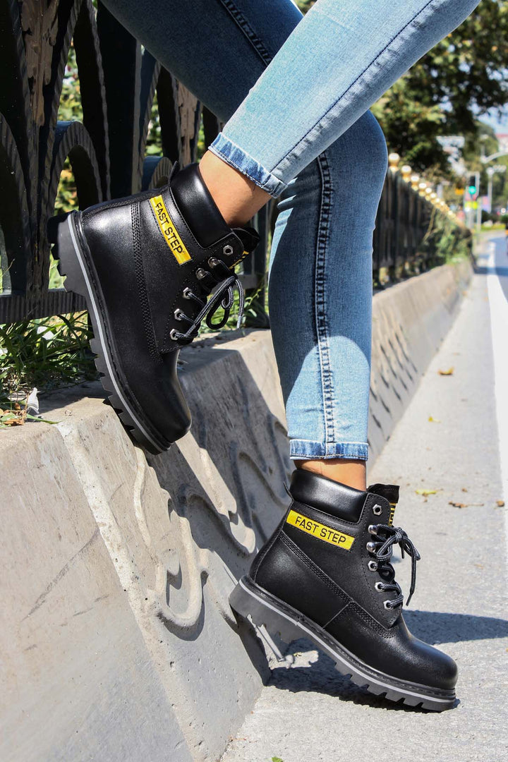 FST Genuine Leather Unisex Outdoor Boot 938SGA50 Black - Chico