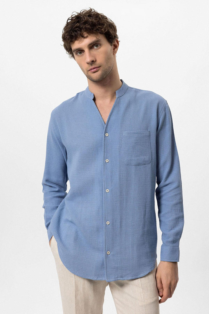ANT Judge Collar Knitted Textured Men's Shirt - Balancán