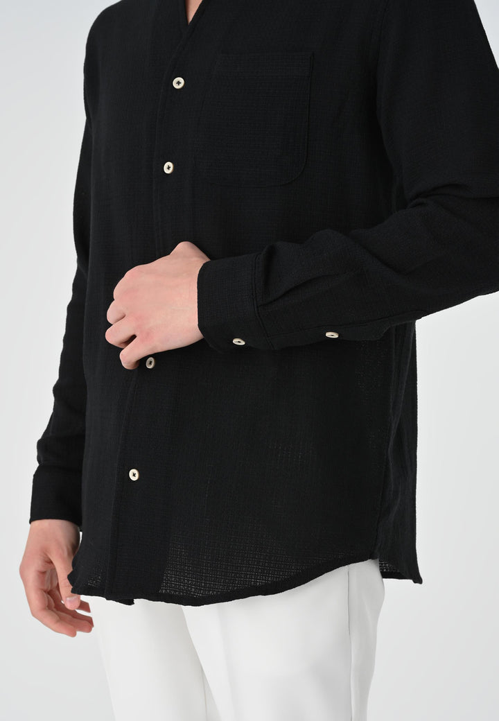 ANT Judge Collar Knitted Textured Men's Shirt - San Felíu de Llobregat