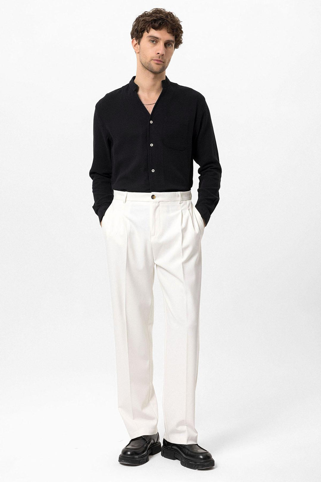 ANT Judge Collar Knitted Textured Men's Shirt - San Felíu de Llobregat