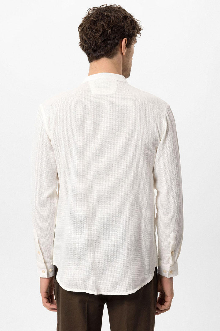 ANT Judge Collar Knitted Textured Men's Shirt - Bassano del Grappa