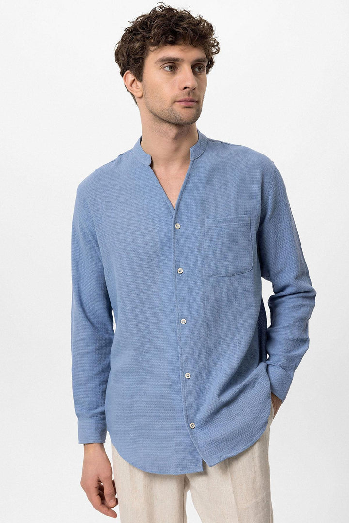 ANT Judge Collar Knitted Textured Men's Shirt - Balancán