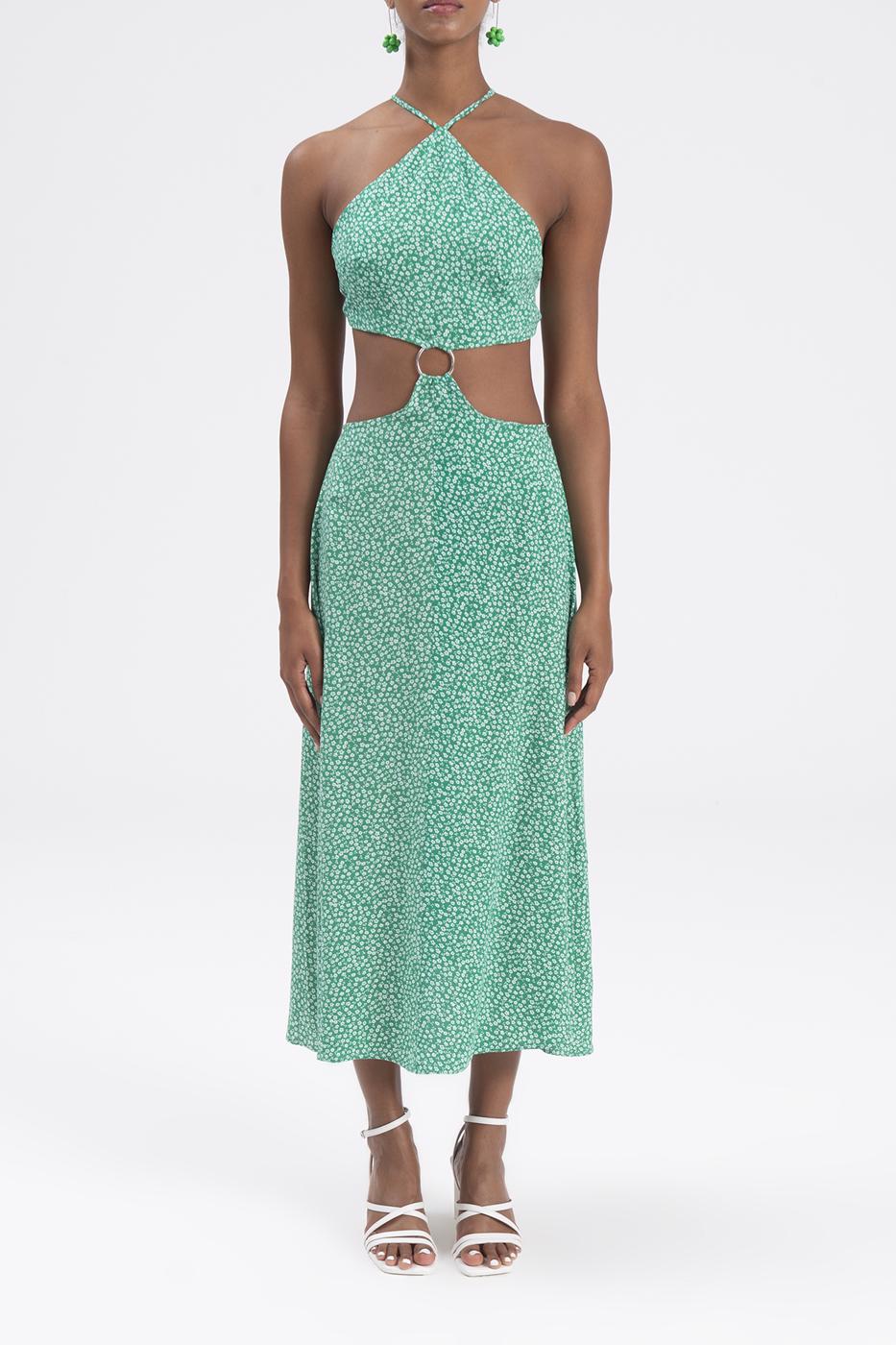 BSL Women Round buckle midi dress - Miercurea-Ciuc