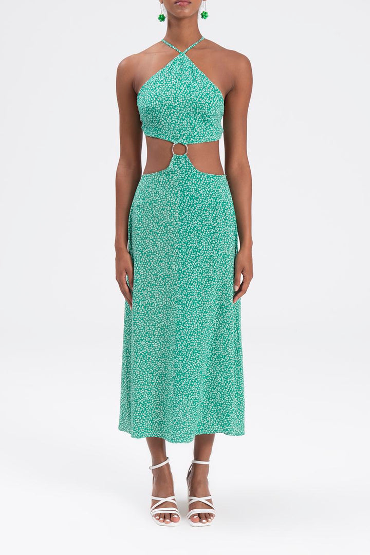 BSL Women Round buckle midi dress - Miercurea-Ciuc