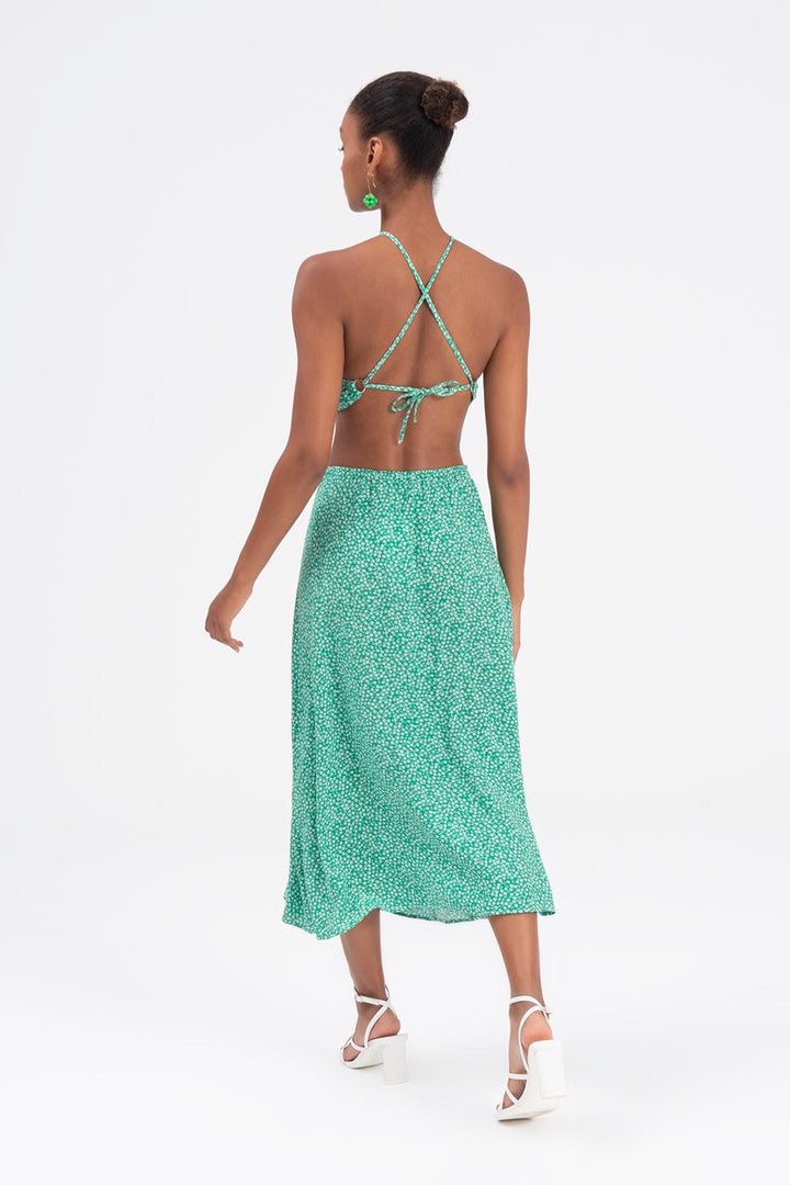 BSL Women Round buckle midi dress - Miercurea-Ciuc