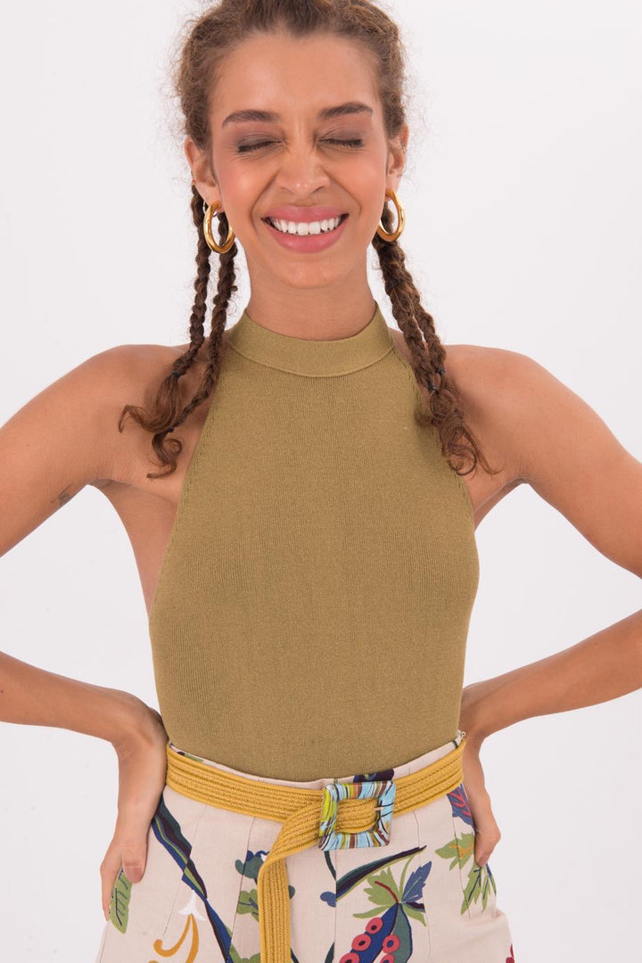 BSL Women Halter Neck Knit Top - Kehl