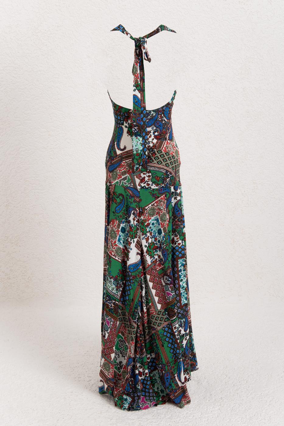 BSL Women Halter Neck Patterned Midi Dress - Verviers