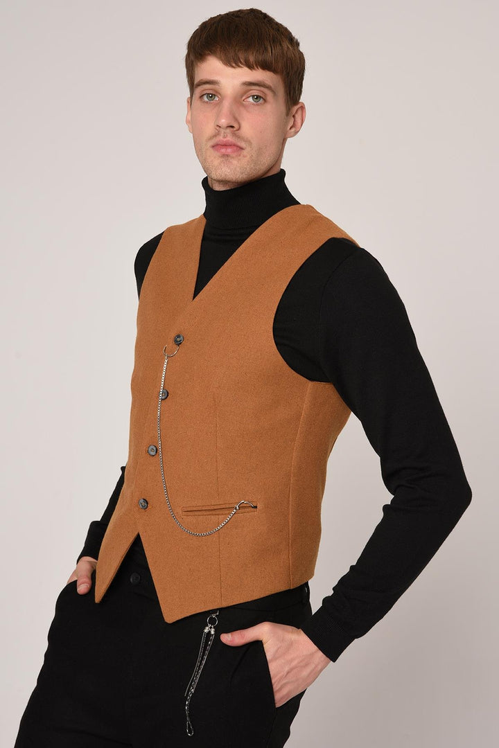ANT Antioch Hardal Slim Fit Erkek Yelek - Cedar Hill