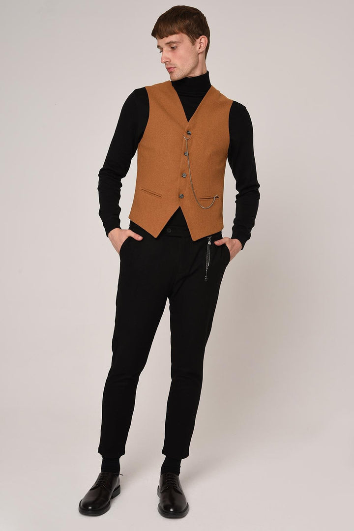 ANT Antioch Hardal Slim Fit Erkek Yelek - Cedar Hill