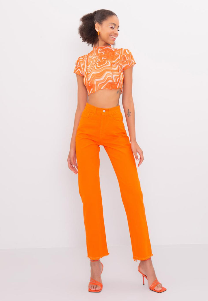 BSL Women High Waist Denim Pants - Tulancingo