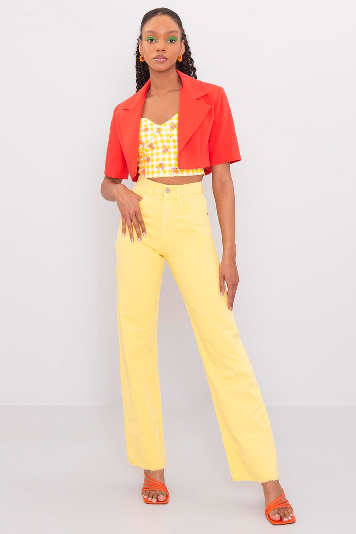 BSL Women High Waist Denim Pants - Kerch