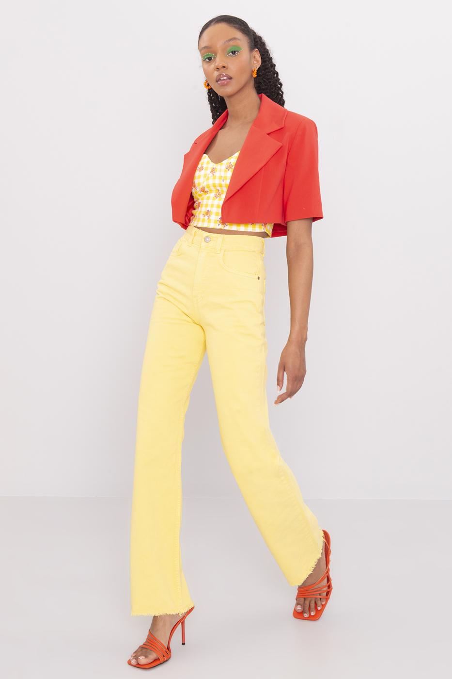 BSL Women High Waist Denim Pants - Kerch