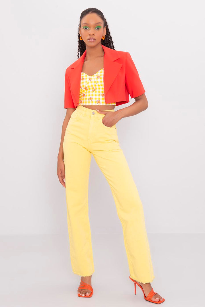 BSL Women High Waist Denim Pants - Kerch