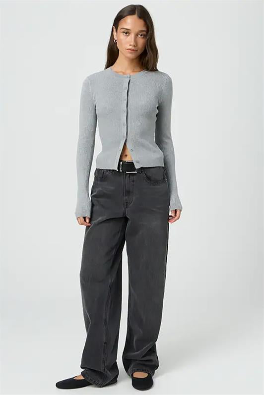 MDX Gray Buttoned Long Sleeve Cardigan MG2177 - Green Bay