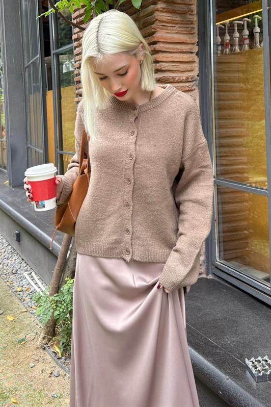 MDX Mink Comfort Fit Buttoned Knit Women's Cardigan MG2552 - Winsford