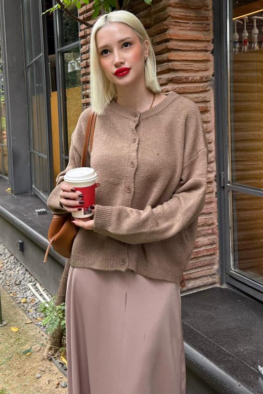 MDX Mink Comfort Fit Buttoned Knit Women's Cardigan MG2552 - Winsford