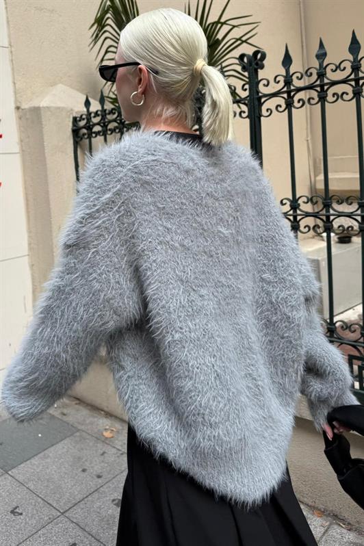 MDX Gray Buttoned Women's Cardigan MG2570 - Montgomery Village