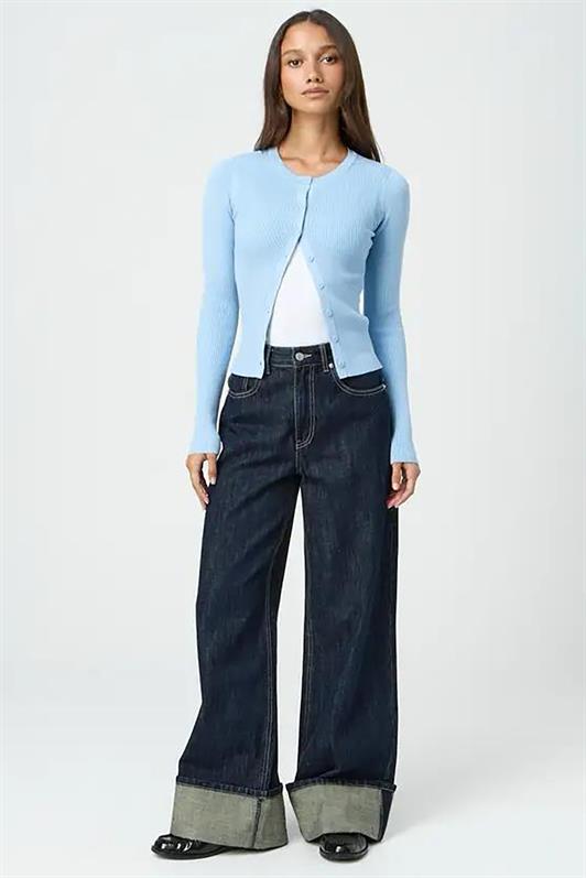 MDX Blue Buttoned Long Sleeve Cardigan MG2177 - Davenport