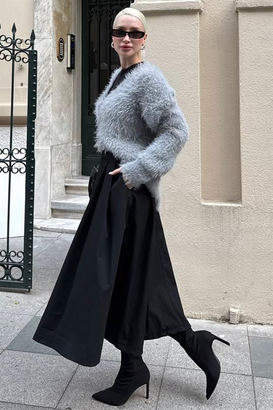 MDX Gray Buttoned Women's Cardigan MG2570 - Montgomery Village