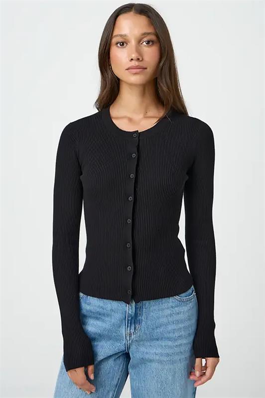 MDX Black Buttoned Long Sleeve Cardigan MG2177 - Gronau