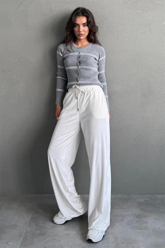 MDX Gri Çizgili Kadın Triko Hırka MG2481 - San Luis Río Colorado