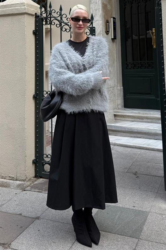 MDX Gray Buttoned Women's Cardigan MG2570 - Montgomery Village